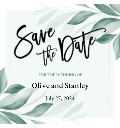 Save the Date Leaves